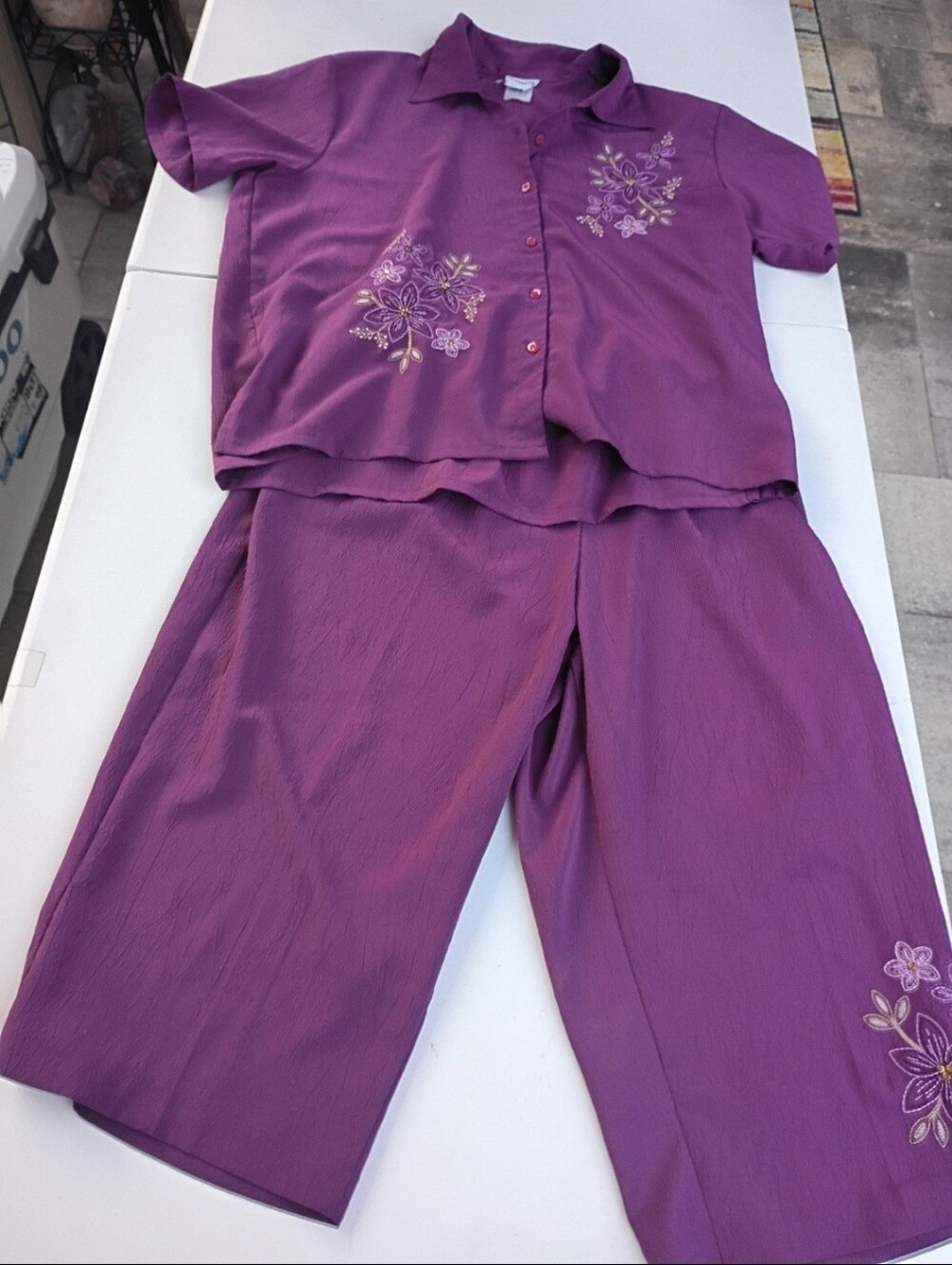 BonWorth 2-piece outfit in a vibrant purple shade. XL Petite